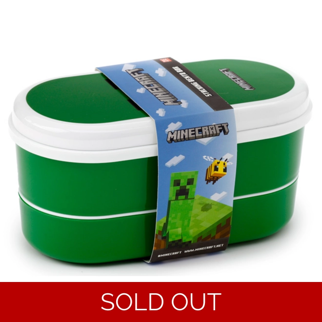 product Image for Minecraft Creeper Lunch Box & Reusable Insulated Drinks Bottle Digital Thermometer Set